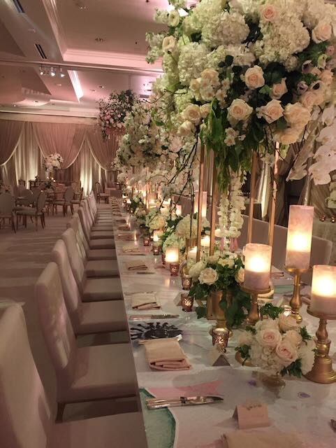 Elegant Floral Banquet Table